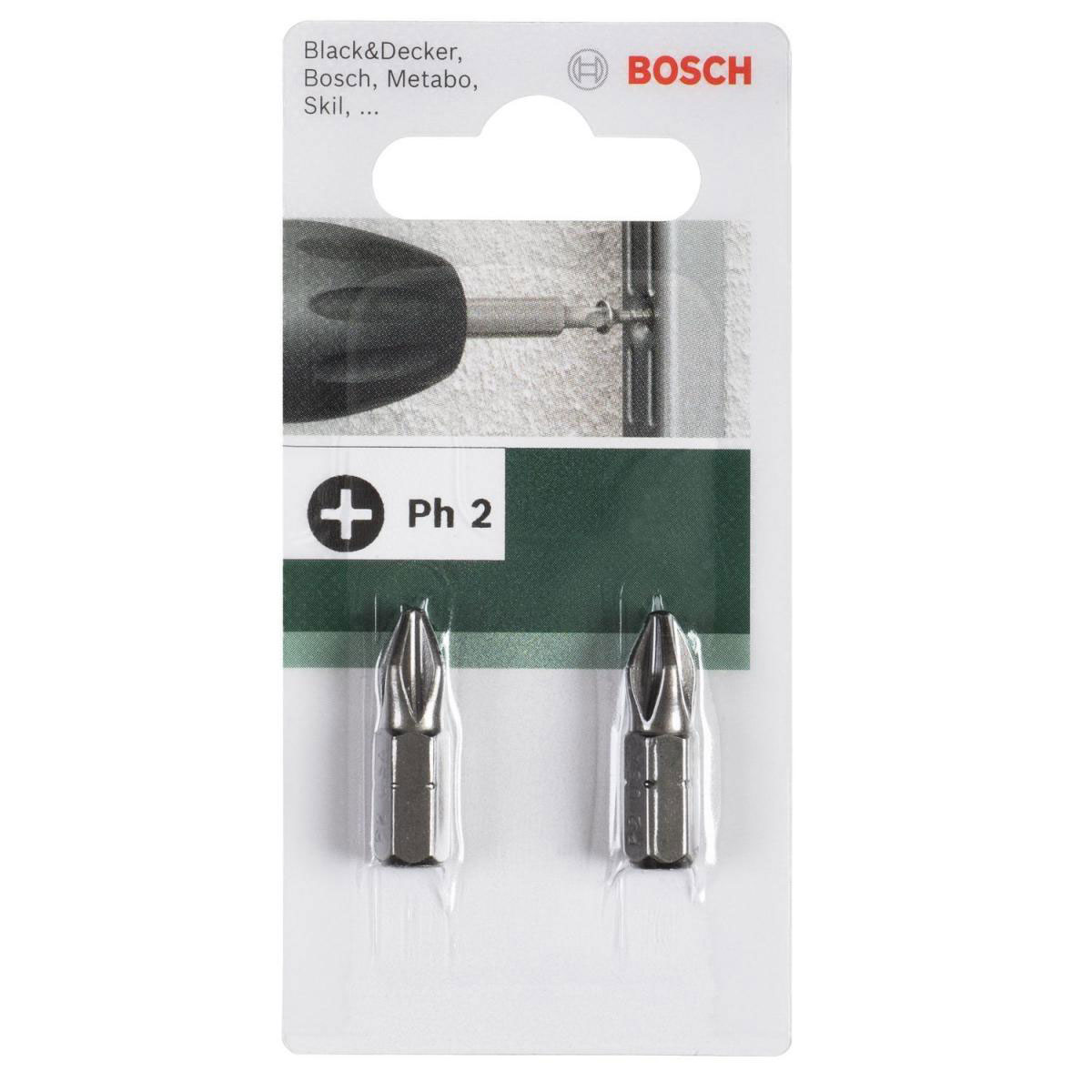 Bosch  Kreuzschlitz-Bit 1/4 Hartmetall Ph1 25 mm Bild 4