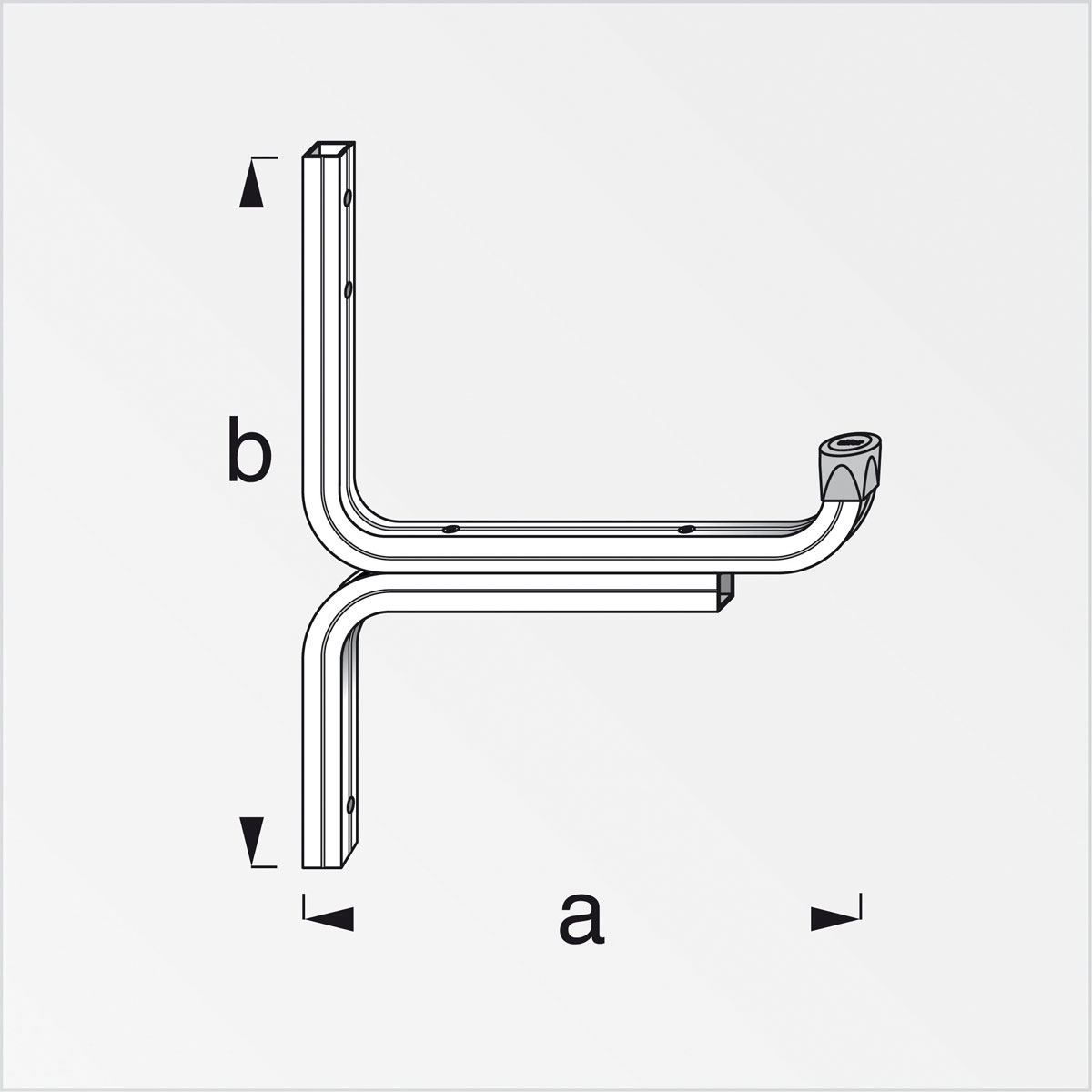 MyTool Wandhaken 175 x 220 mm blank Bild 2
