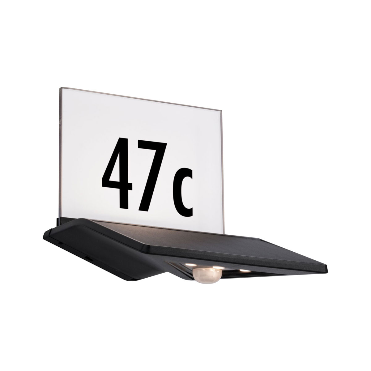 Paulmann  Outdoor Solar bel. Hausnummer Yoko IP44 3000K 150lm Bewegungsmelder Anthrazit