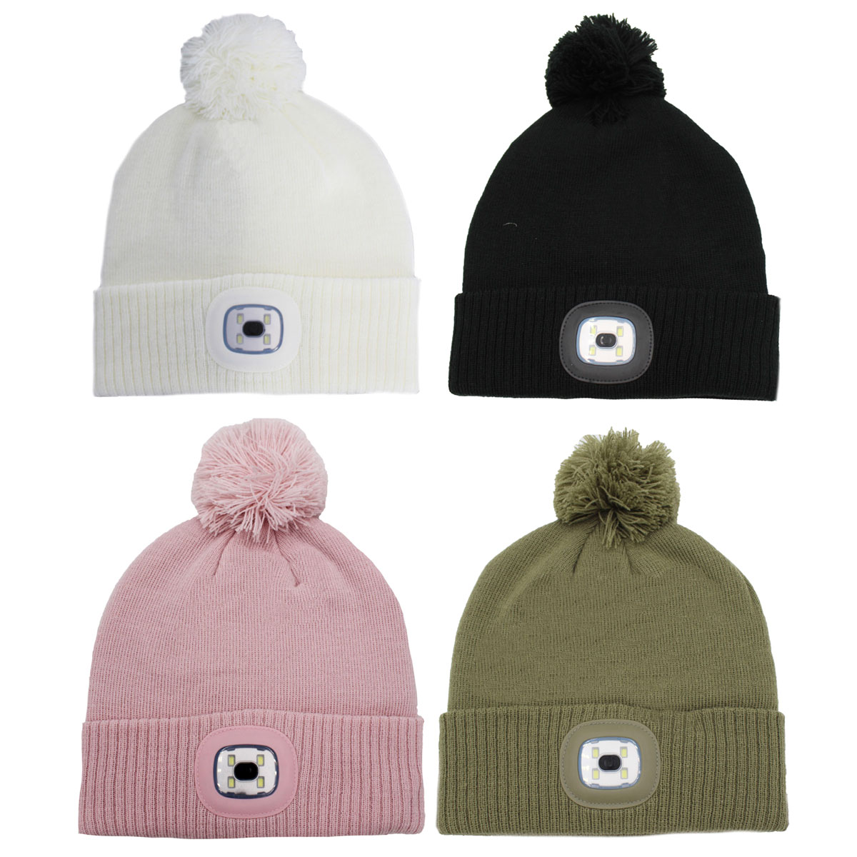 Mütze mit Bommel und LED Lampe Bild 5