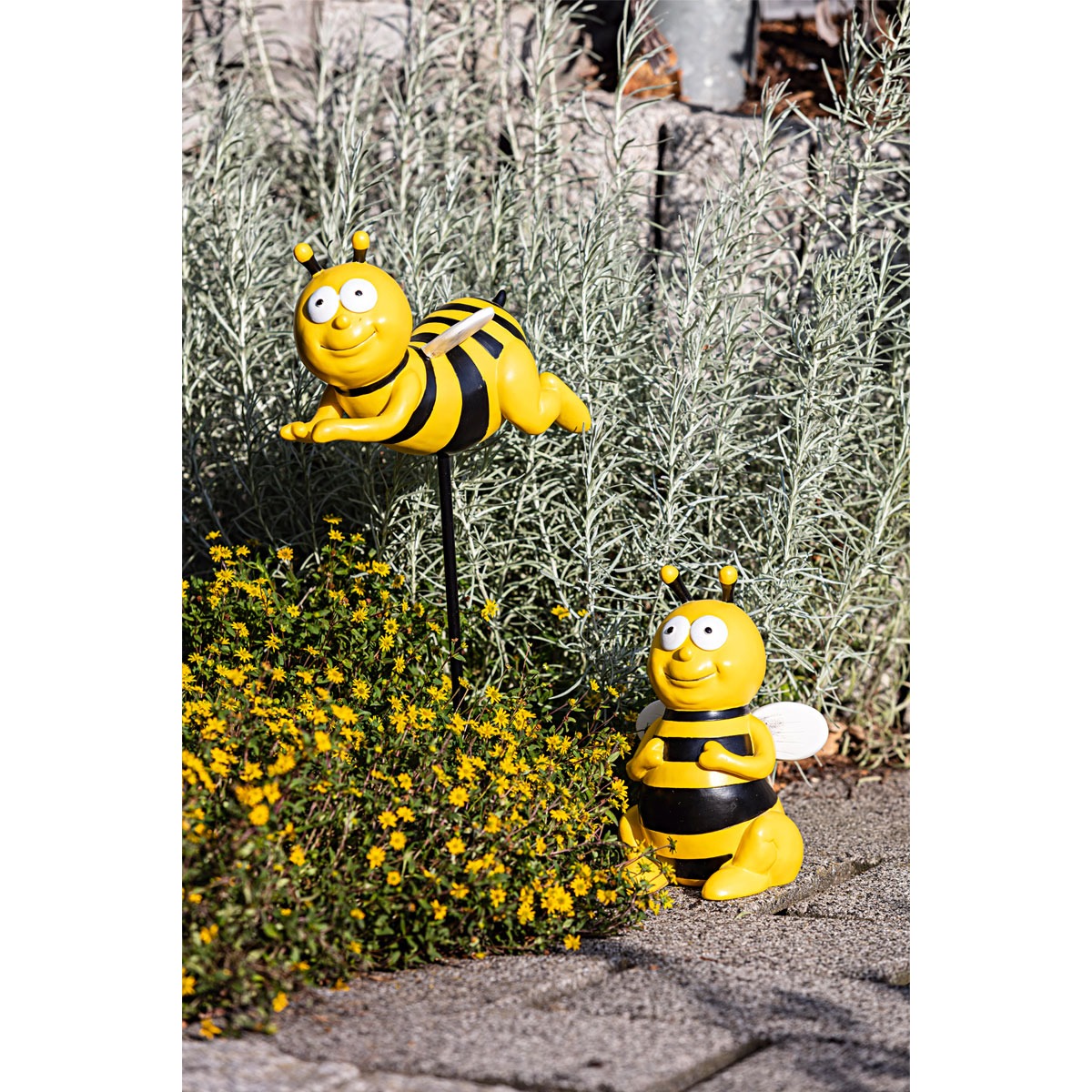 Gartenstecker Biene fliegend 24 x 14 x 13 cm Bild 2