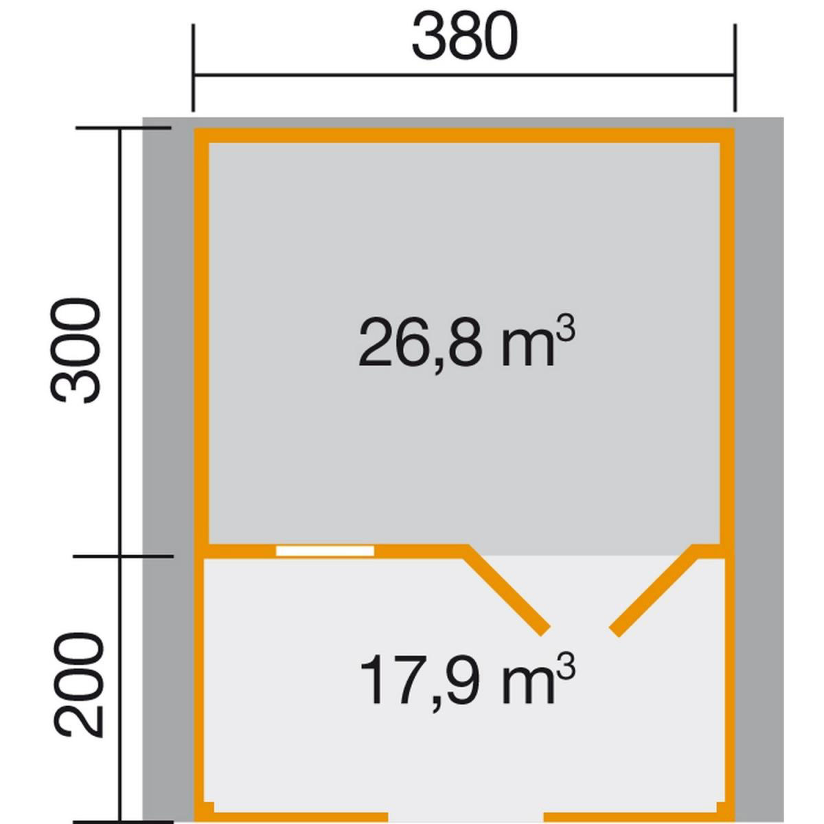 Weka Gartenhaus 136 B Größe 1 460 x 510 x 262 cm Bild 3
