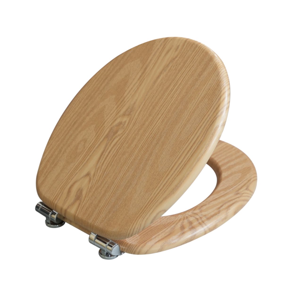 Valblue WC-Sitz Oak NB MDF-Holzkern, Absenkautomatik, Metallscharniere verchromt Bild 2