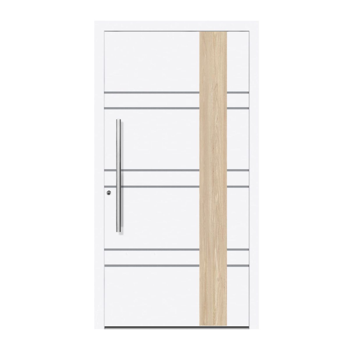 Schüco Aluminium Haustür 805 Monza Excellent 1100 x 2100 mm RAL9016 DL