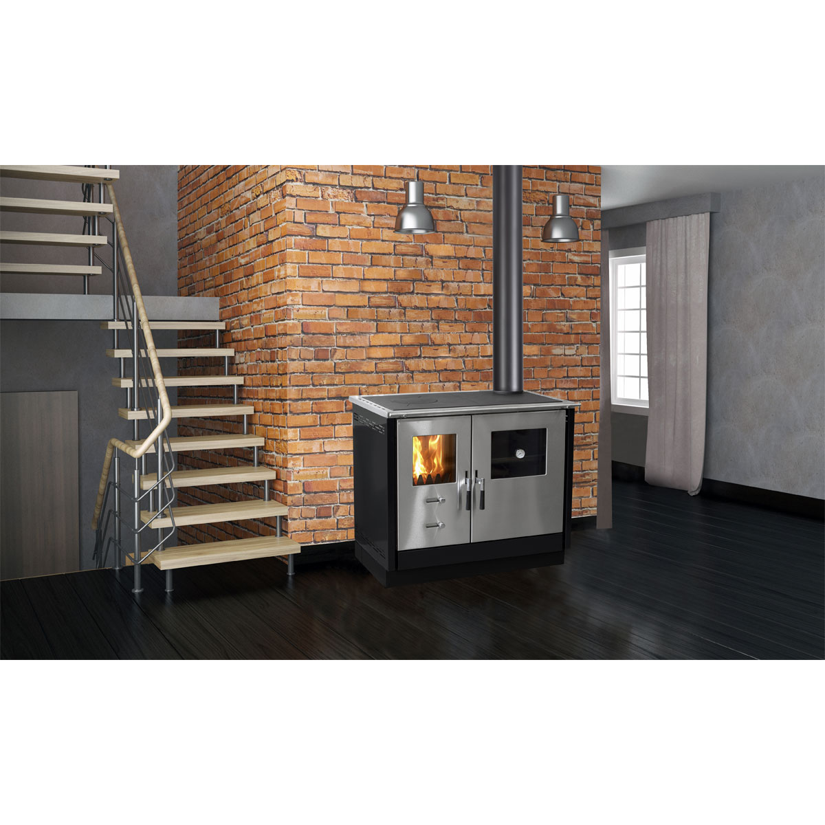 FIREFIX  Küchenherd Maas Stahl schwarz Bild 2