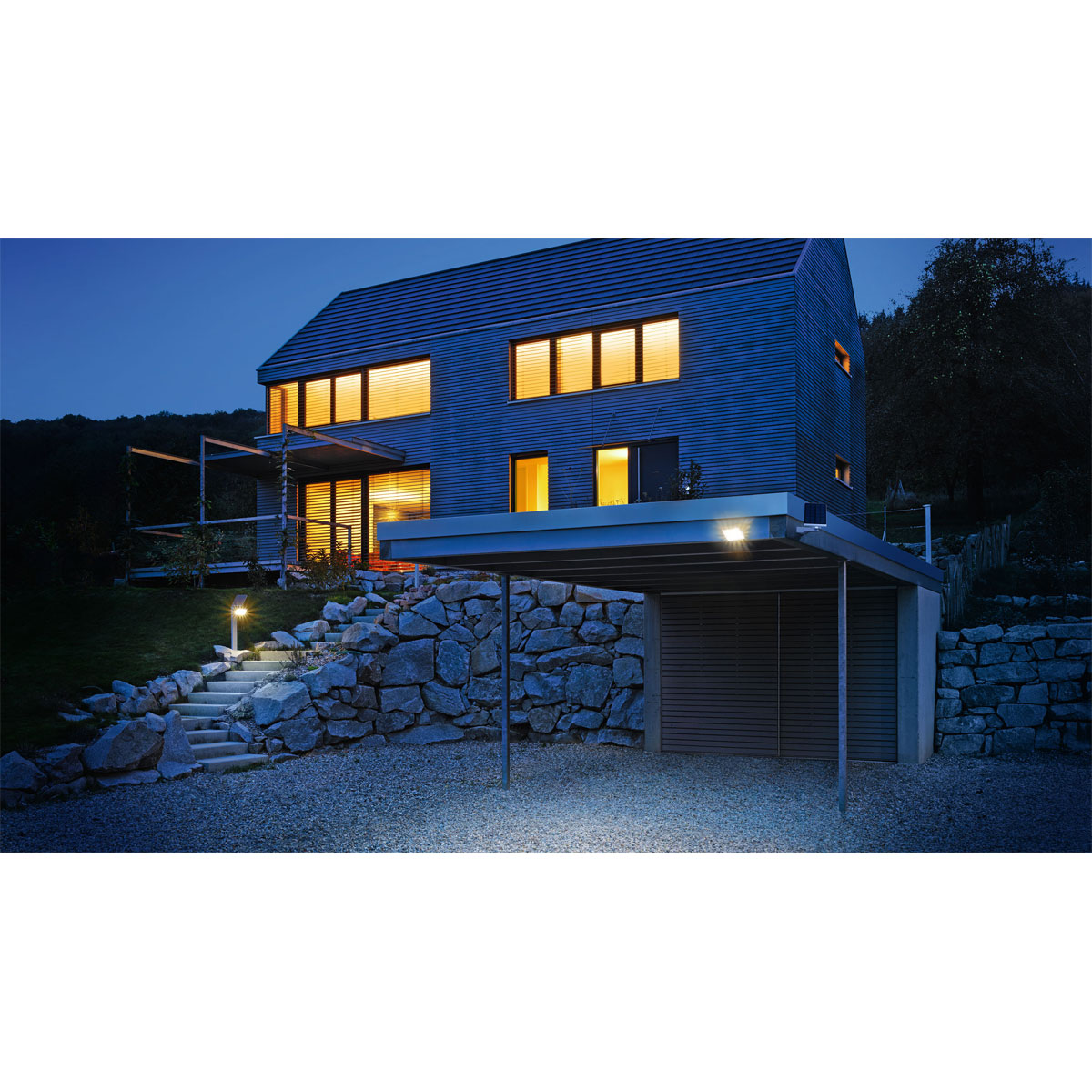 Steinel Solar Aussenleuchte XSolar L-S mit Bewegungsmelder silber Bild 3