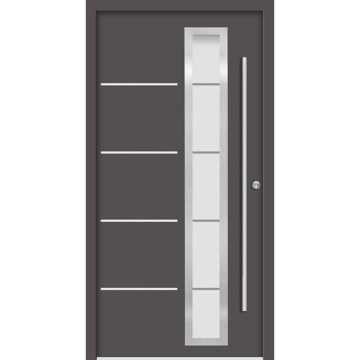 SplenDoor  Premium-Haustür Passivedoor Uppsala energiesparend anthrazit 100 x 200 cm rechts