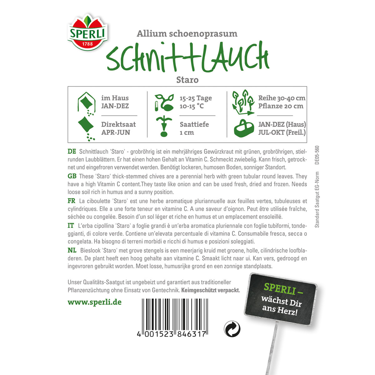 Sperli Schnittlauch Staro Bild 2