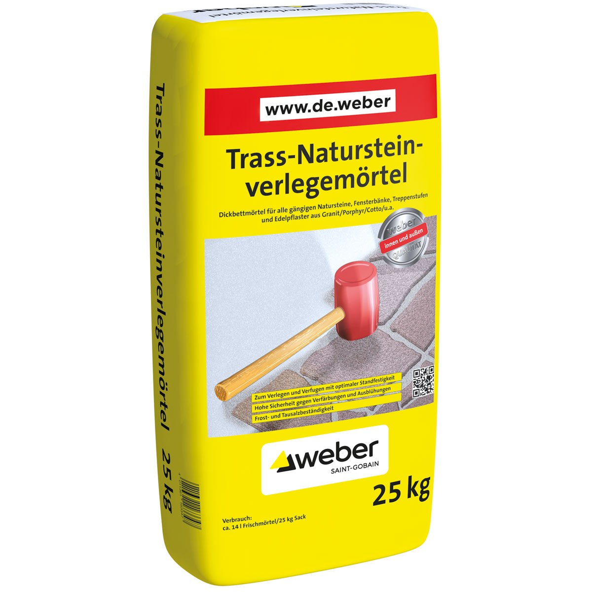 Weber  Trass Natursteinverlegemörtel 25 kg