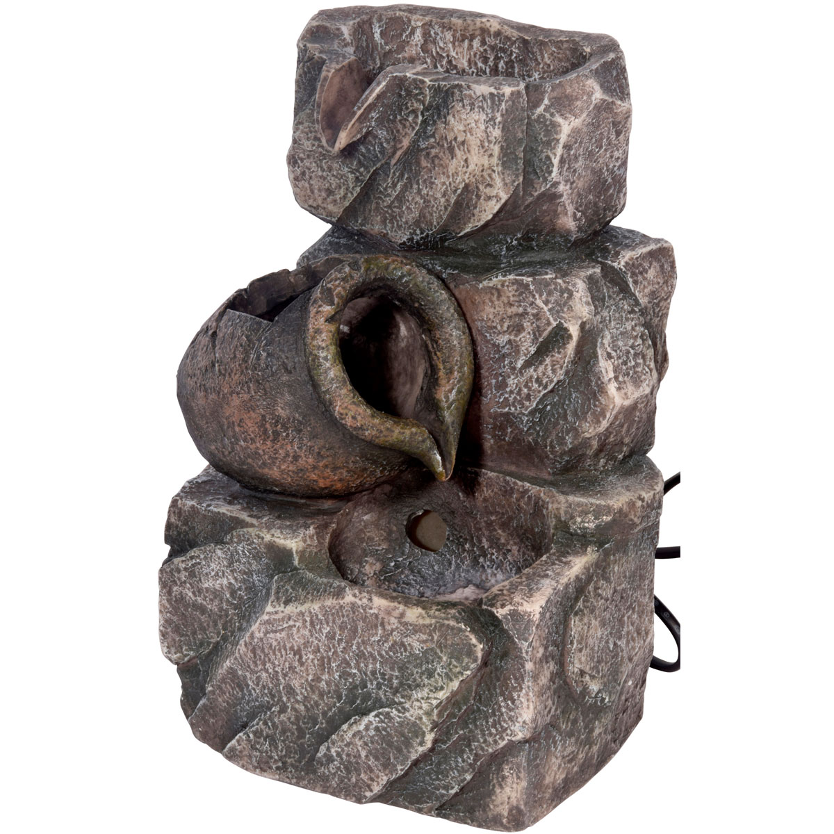 dobar Design-Zimmerbrunnen 16,2 x 27 x 17,2 cm grau