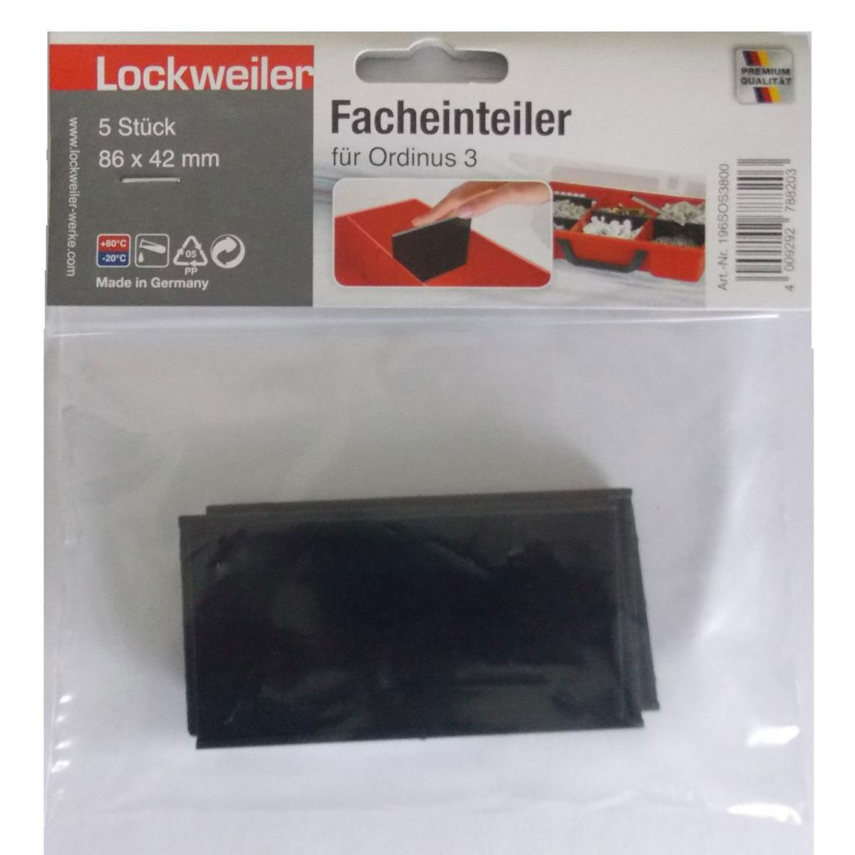 Tood Trennwand für Werkzeugkoffer Ordinus Separator 3 schwarz 5 Stück