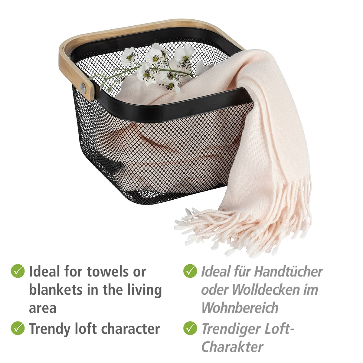 Wenko Badaufbewahrung Bambusa schwarz Bild 3