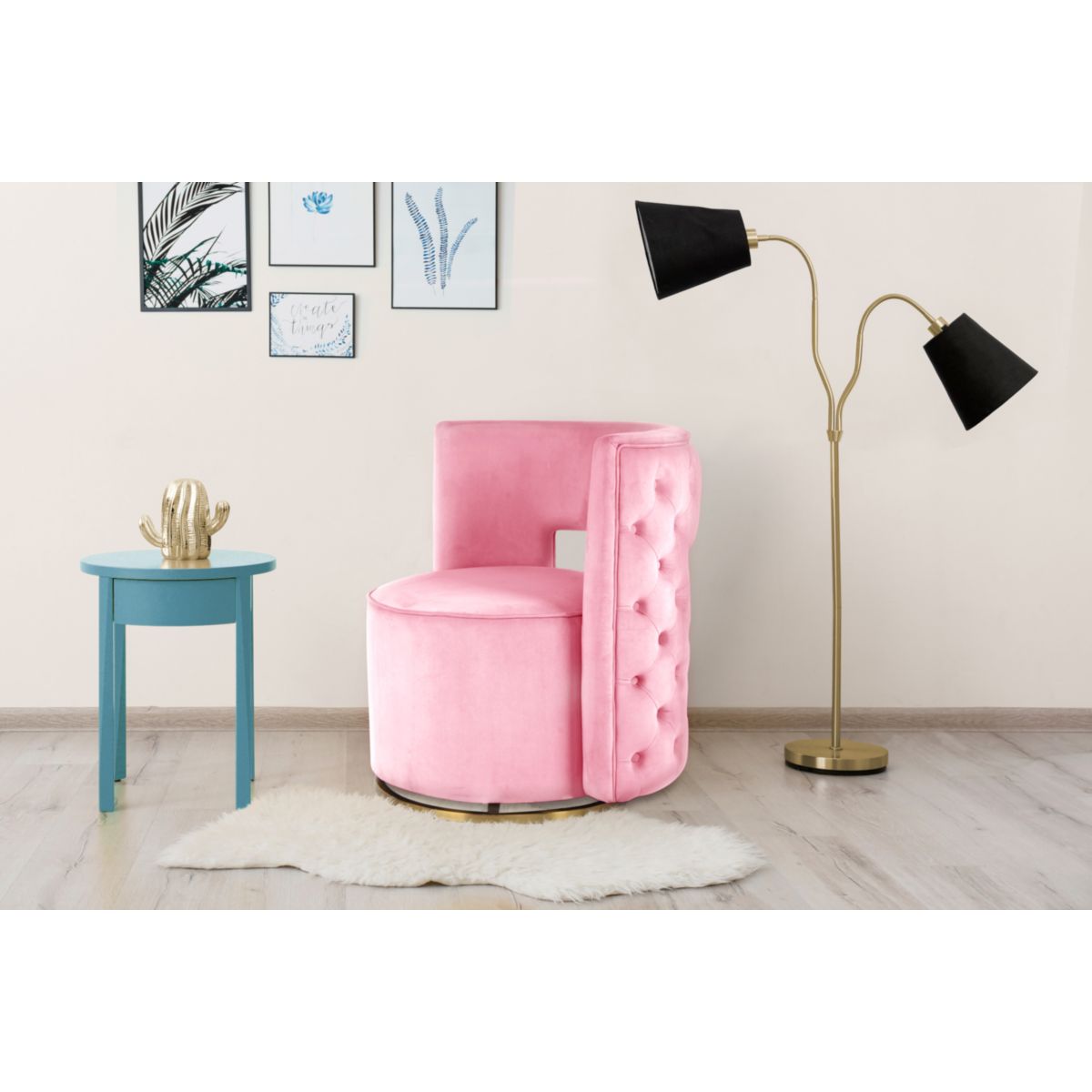 Sessel Drehsessel Beverly 125 rosa gold Bild 5