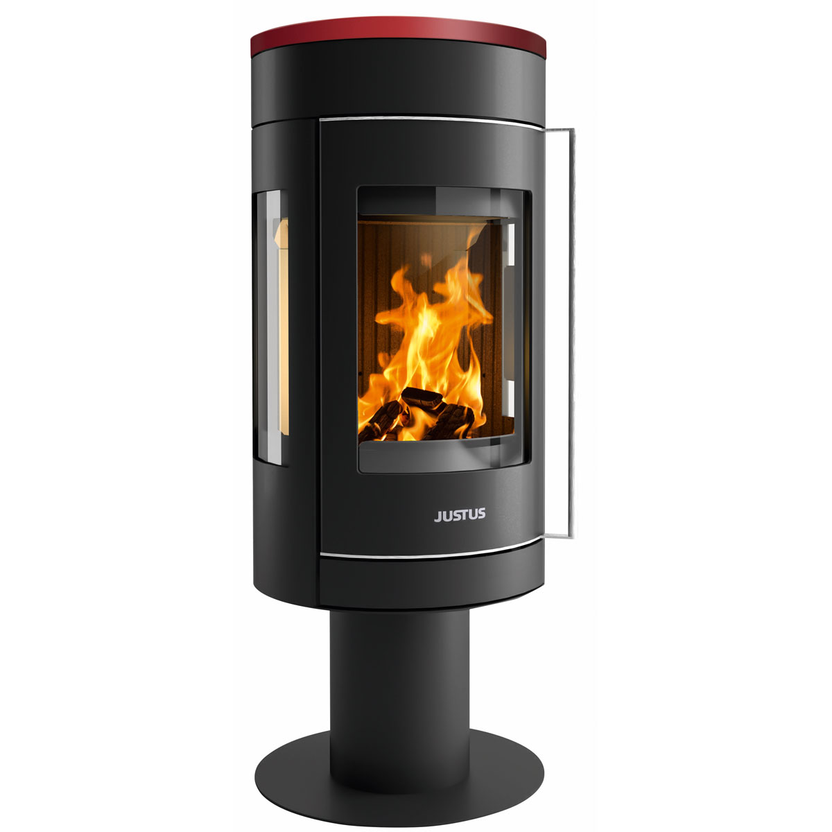 Justus Kaminofen Meva Keramik Bordeaux 5 kW Bild 1