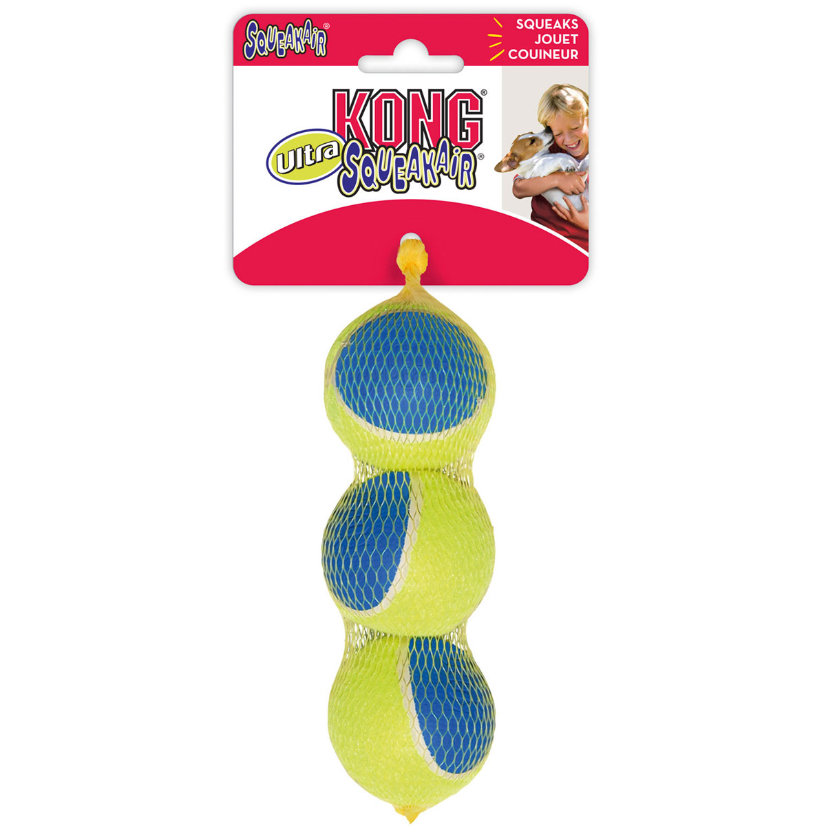 KONG Hundespielzeug Squeakair Ultra Balls Durchmesser 7 cm 3 Stück Bild 3
