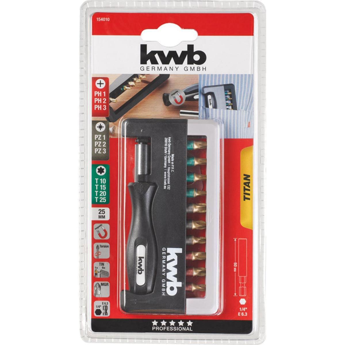 kwb  Bit Box Handy Titan 12 teilig Bild 2