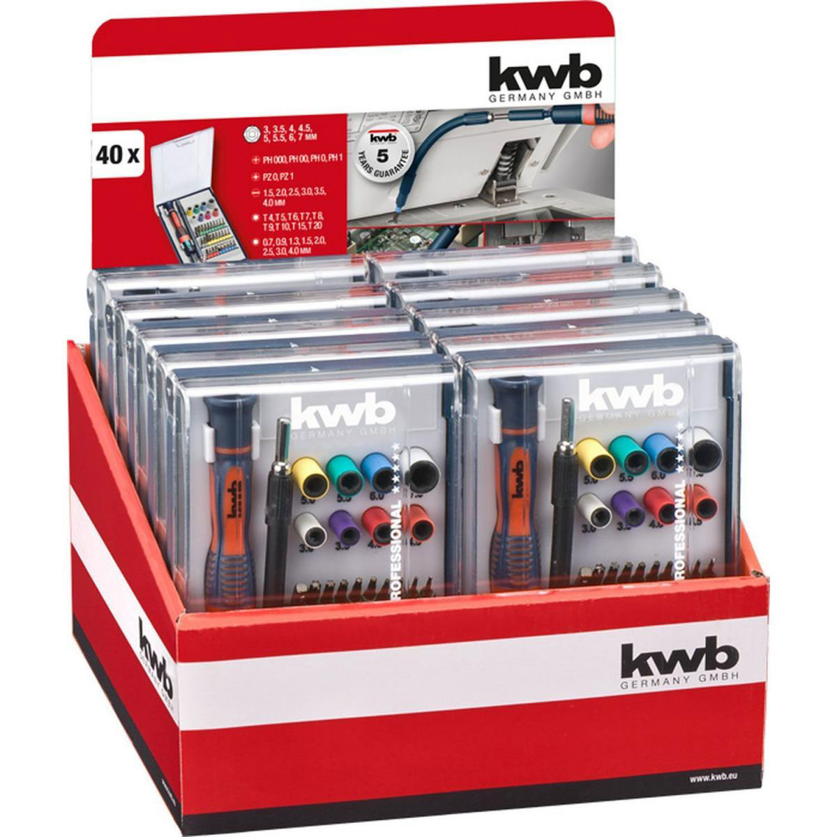 kwb  Präzisions Bit- und Steckschlüsselsatz 40 teilig Bild 2