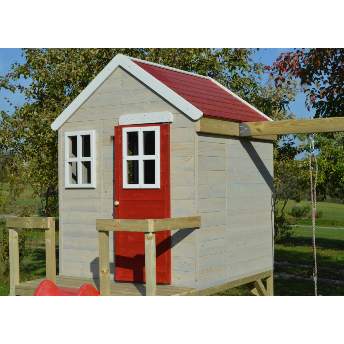 Wendi Toys Spielhaus Elefant inkl. Rutsche und Schaukel 330x350x242 cm Bild 6