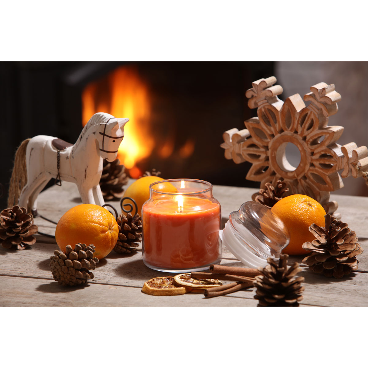 Duftkerze im Bonbonglas Advent Dream Orangen-Punsch 10 x 14,2 cm Bild 3