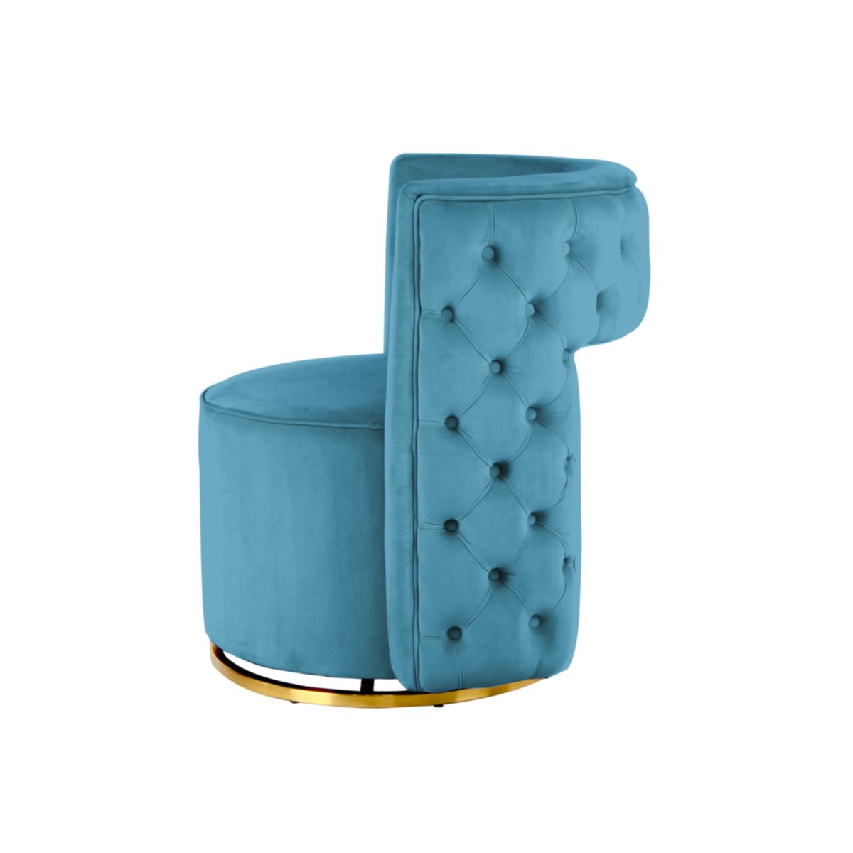 Sessel Drehsessel Beverly 125 petrol gold Bild 3