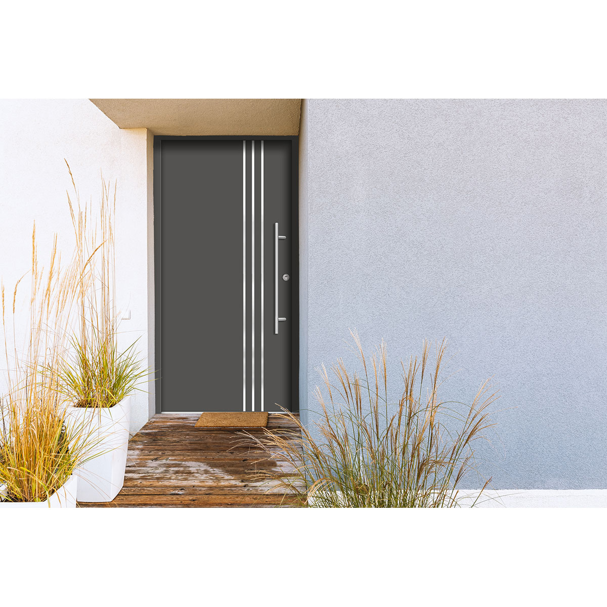 SplenDoor  Premium-Haustür Passivedoor Kalmar RC2 energiesparend einbruchsicher anthrazit 100 x 210 cm rechts Bild 2