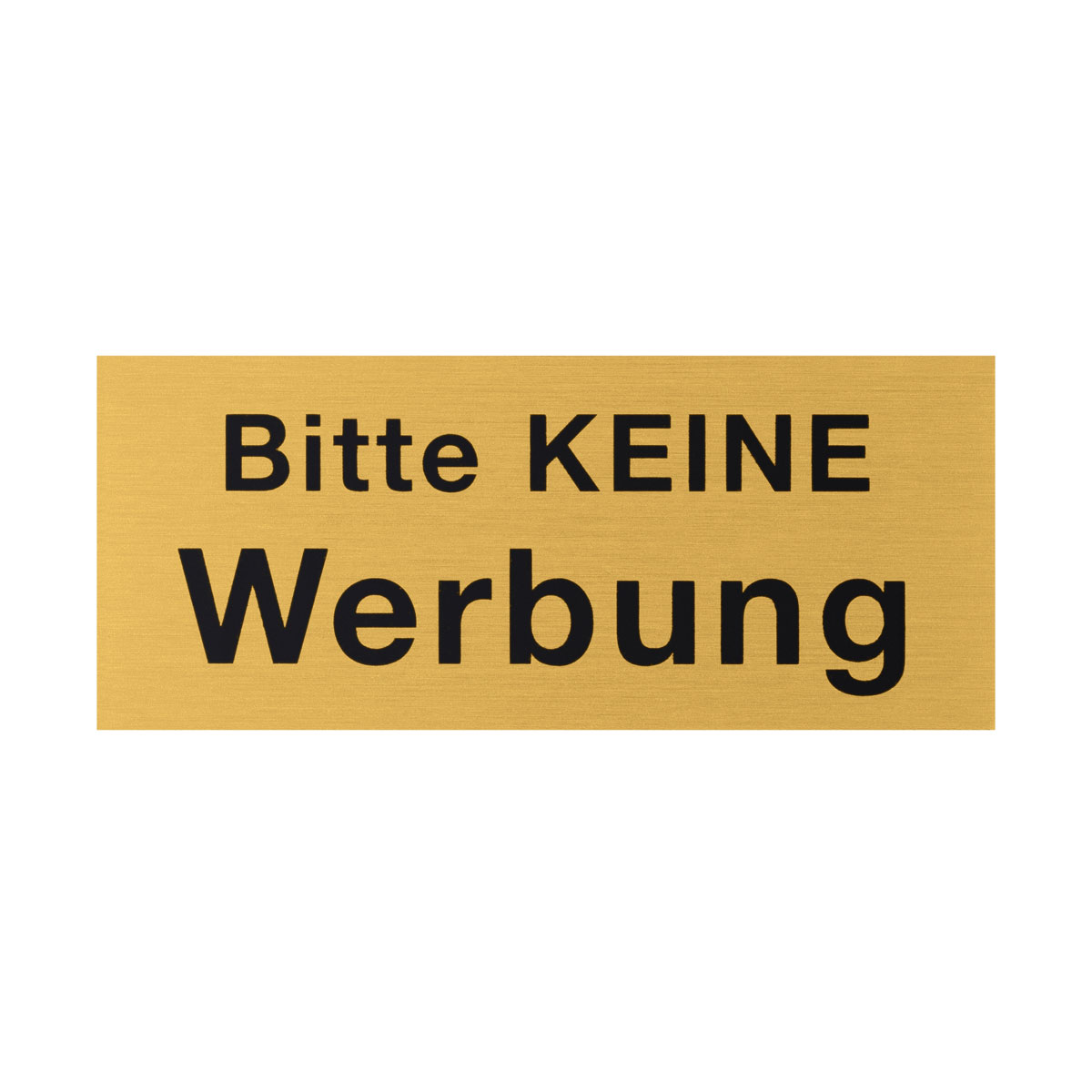 Metafranc Hinweisschild Bitte keine Werbung Aluminium grau