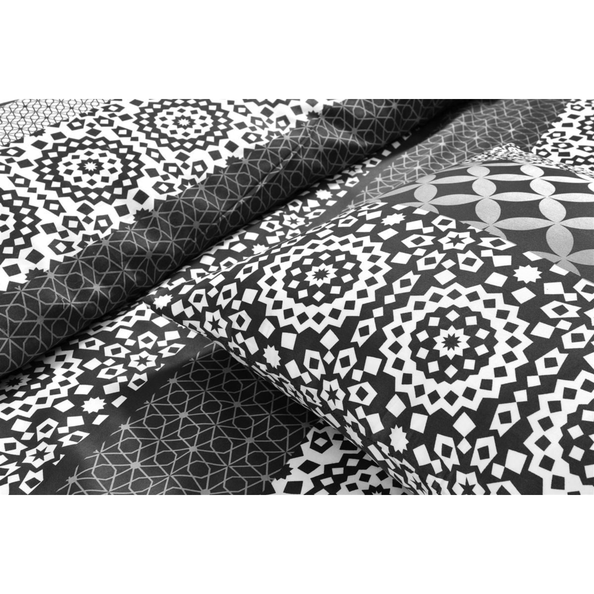 Bettwäsche Stereo 125-FR Schwarz / Weiß 140cm x 200cm / 65cm x 65cm Bild 5