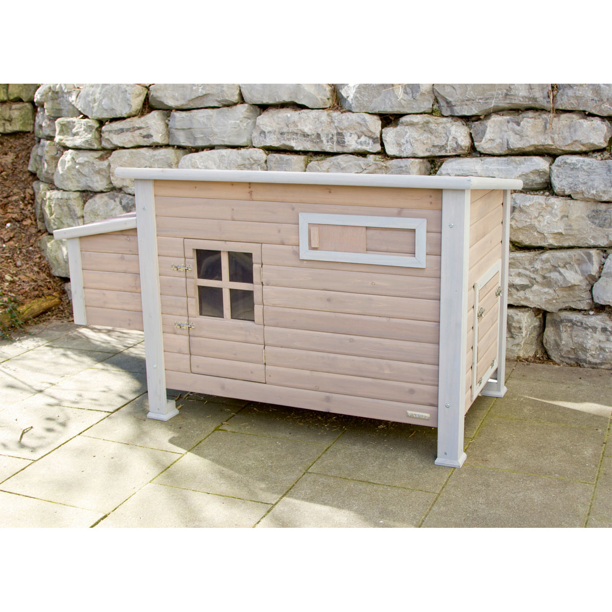 Hühnerstall Emma 146 x 85 x 74 cm braun