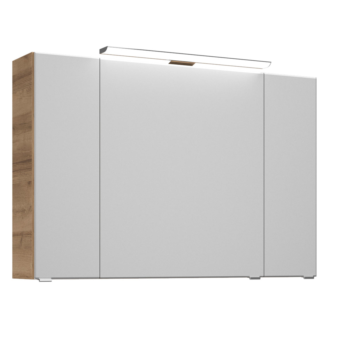 Pelipal Spiegelschrank Trentino Eiche inkl LED Leuchtmittel im Kranz Bild 1