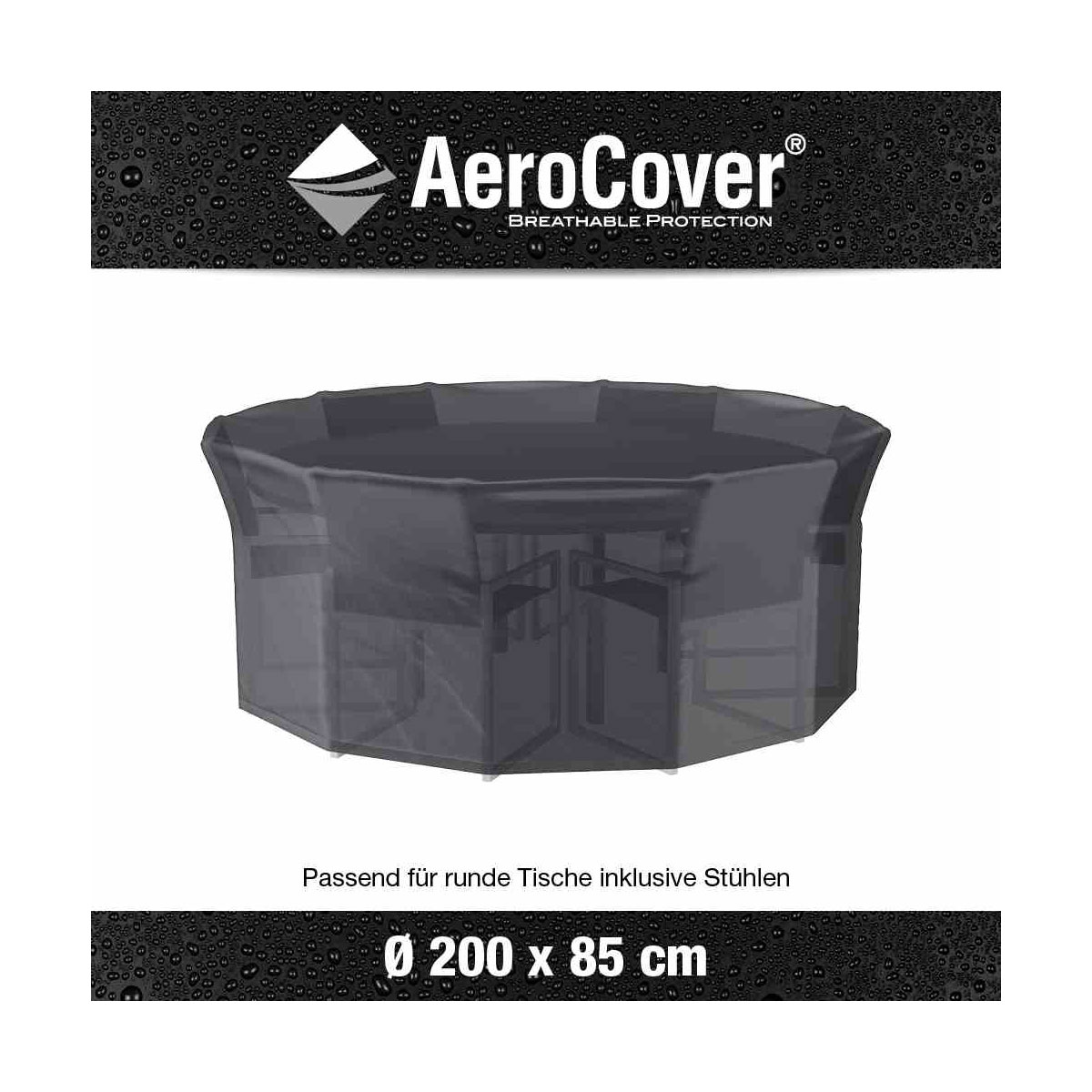 Sitzgruppenhülle AeroCover Durchmesser 200 x 85 cm atmungsaktiv Bild 3