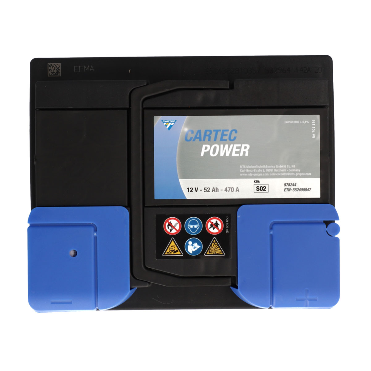 Starterbatterie POWER SLI 52 AH / 470 A Bild 5