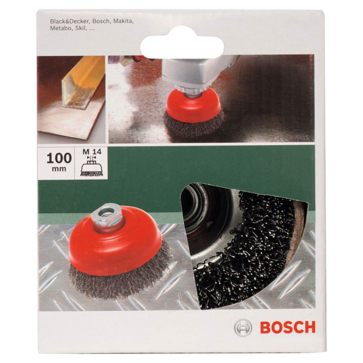 Bosch  DIY Topfbürste gewellter Draht Durchmesser 100 mm M14 Bild 2