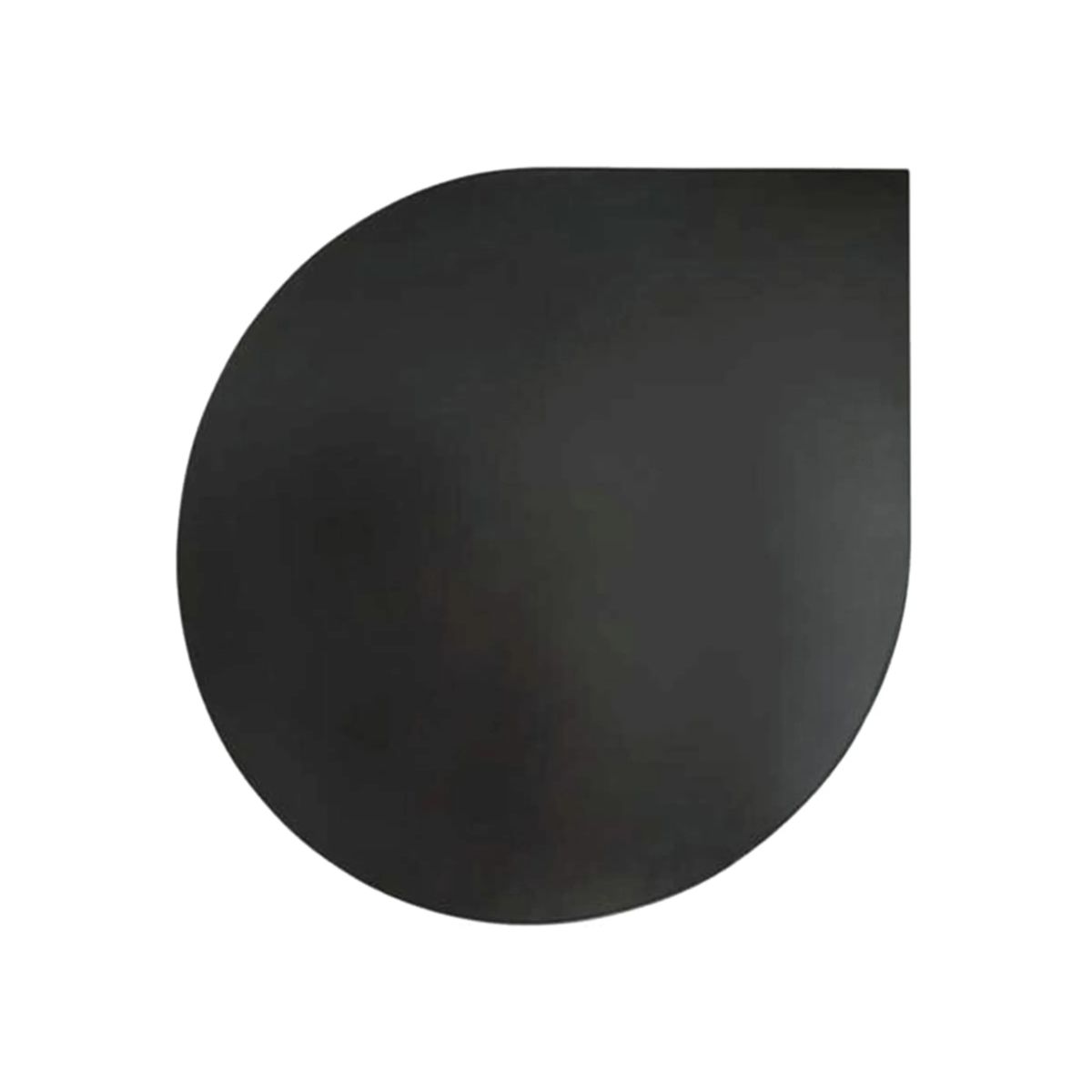 Valo Stahlbodenplatte Tropfenform 2mm125x125cm, schwarz