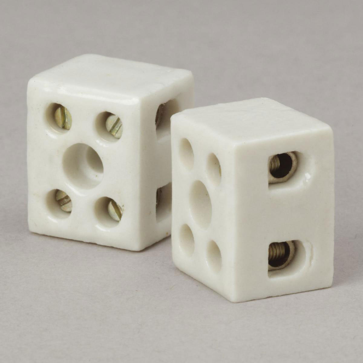 Keramikklemmen 2-polig VDE weiß 2,5-4 mm 2 Stück Bild 2