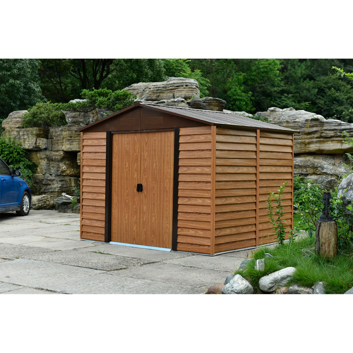 Pergart Gerätehaus Frankfurt II 10,9m² holzoptik Bild 4