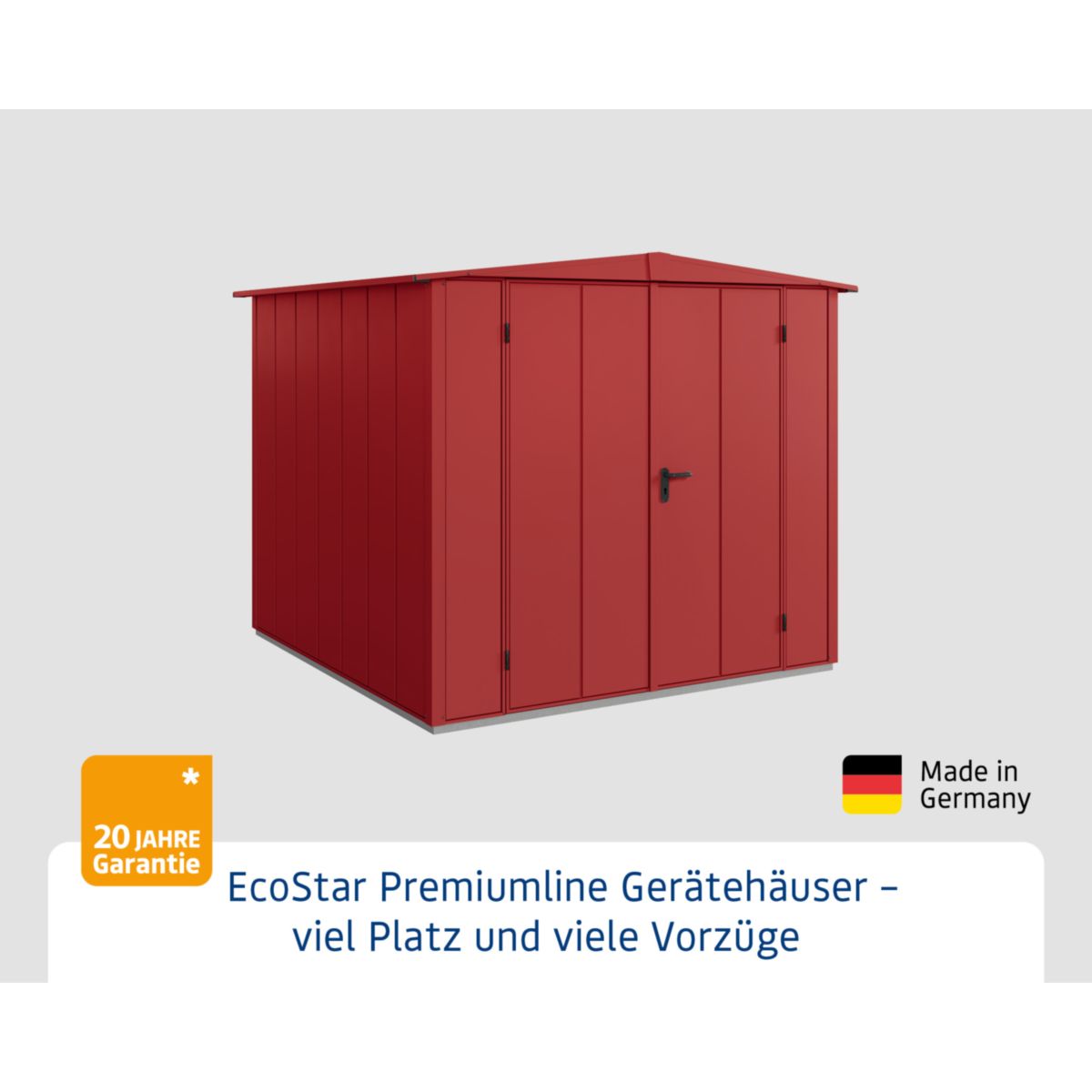 EcoStar  Gerätehaus Elegant-STyp 2RAL3004 2 flg Bild 2