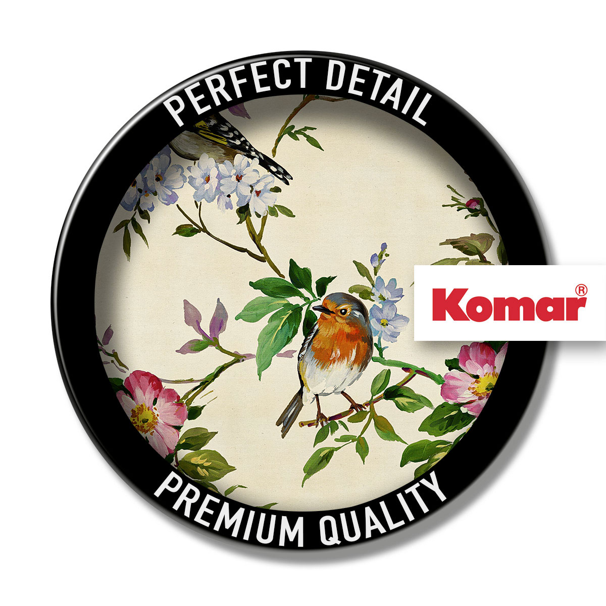 Komar  Selbstklebende Vlies Fototapete rund Bird Party Durchmesser 125 cm Bild 3