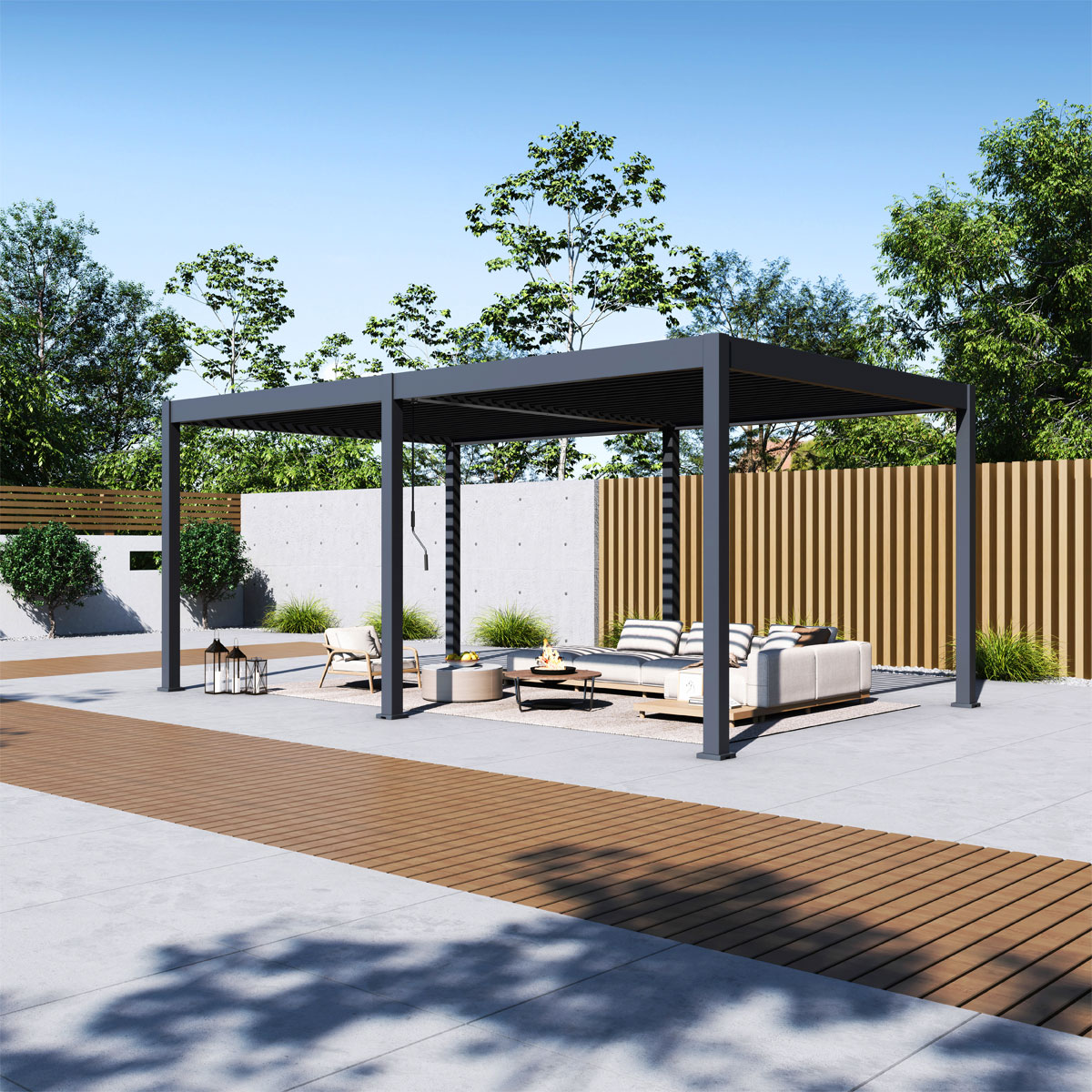 Paragon Outdoor Outdoor Pergola Grand Tuscan 1220 599,2x370x256cm Anthrazit