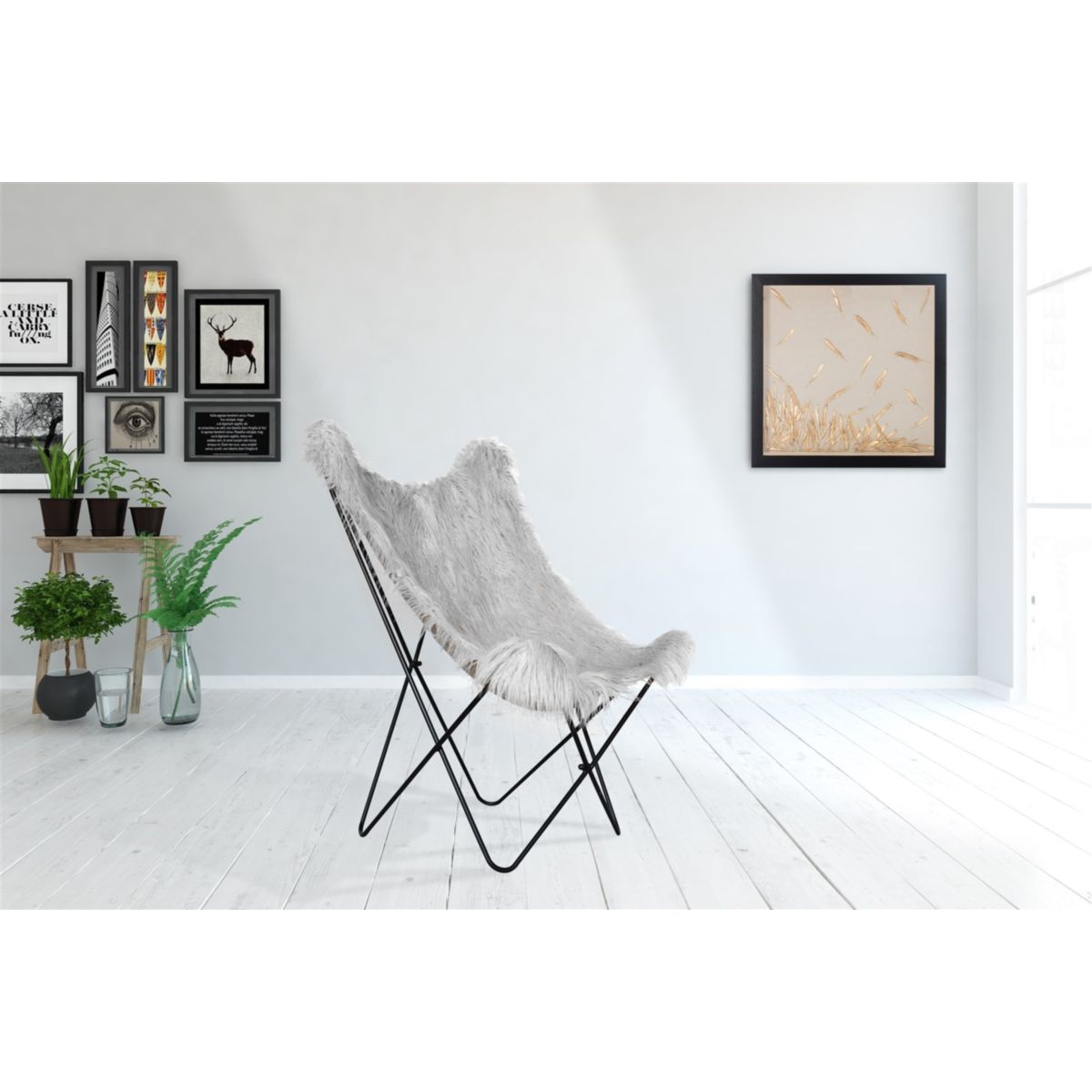 Schmetterling-Stuhl Lynn 110 grau Bild 3