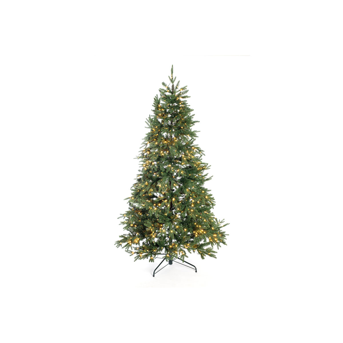 Künstlicher Weihnachtsbaum Sherwood Fichte inkl. LEDs 210 cm Grün Bild 1