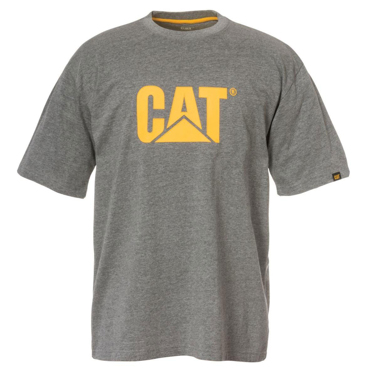 CAT  T-Shirt Logo grau Größe XXL