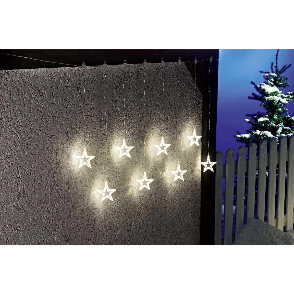 Ambientis Sternen-Lichterkettenvorhang für Außen Bild 4