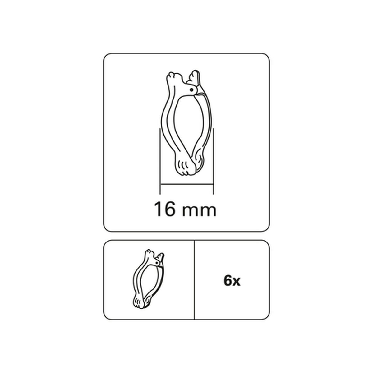 Gardinia Donauklammer weiß Bild 2