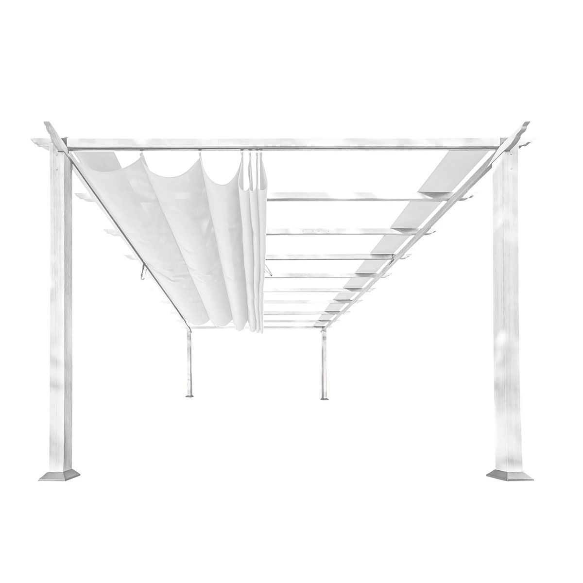 Paragon Outdoor Outdoor Pergola Florida 1116 inkl. Sonnensegel 350x505x236cm Weiß Bild 1