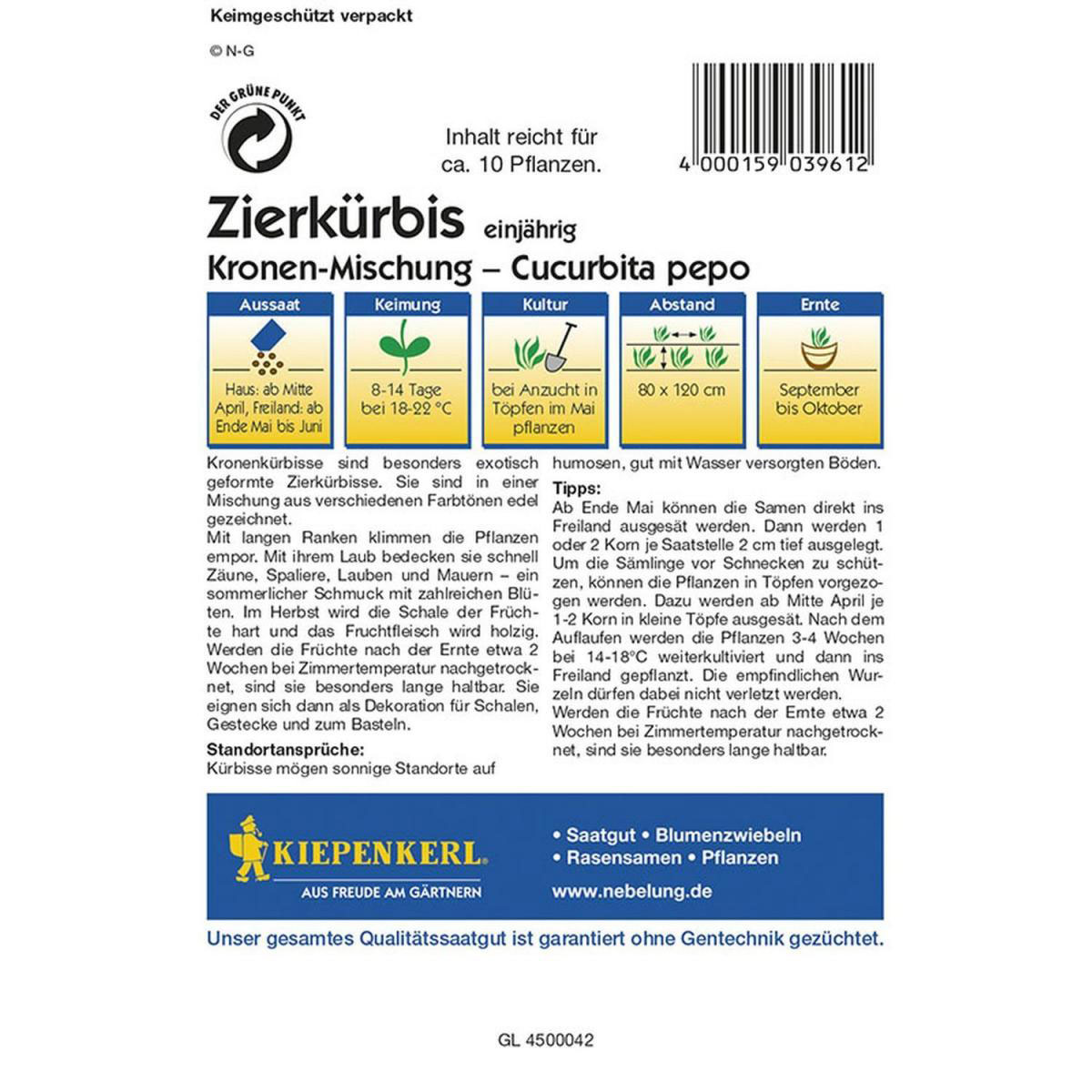 Kiepenkerl Zierkürbis Kronenmischung Profi-Line Bild 2