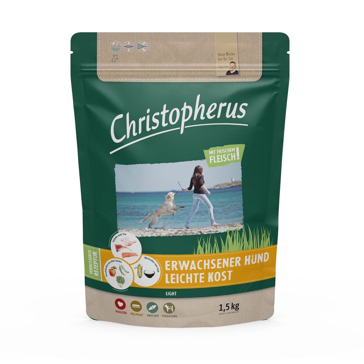 Christopherus Dog Leichte Kost Geflügel und Reis 1,5kg