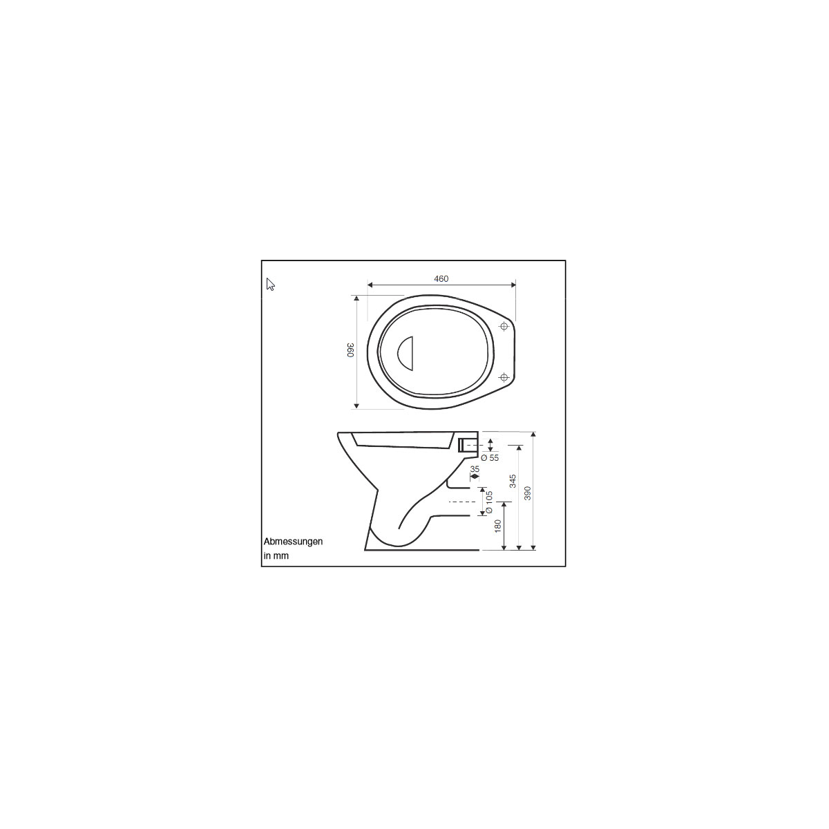 Stand-WC-Set Basic weiß Bild 2