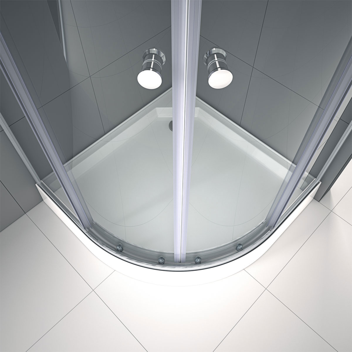 Aurlane Komplettdusche Silverline rund 90 x 200 x 90 cm Bild 4