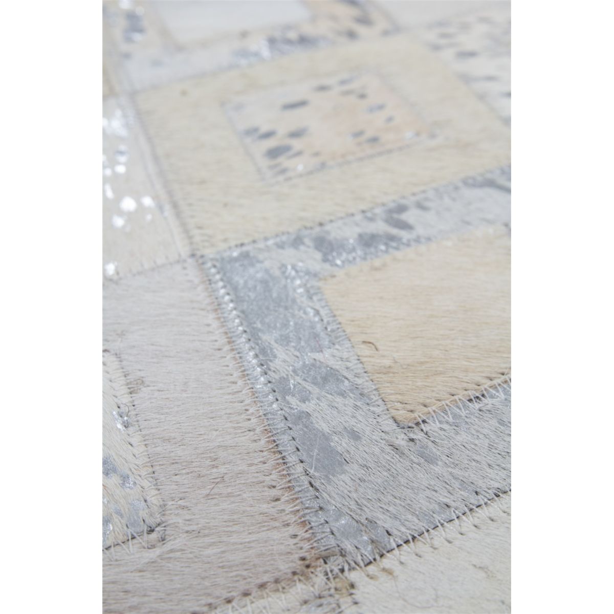 Pouf Hocker Spark 110 grau silber 45x45cm Bild 4