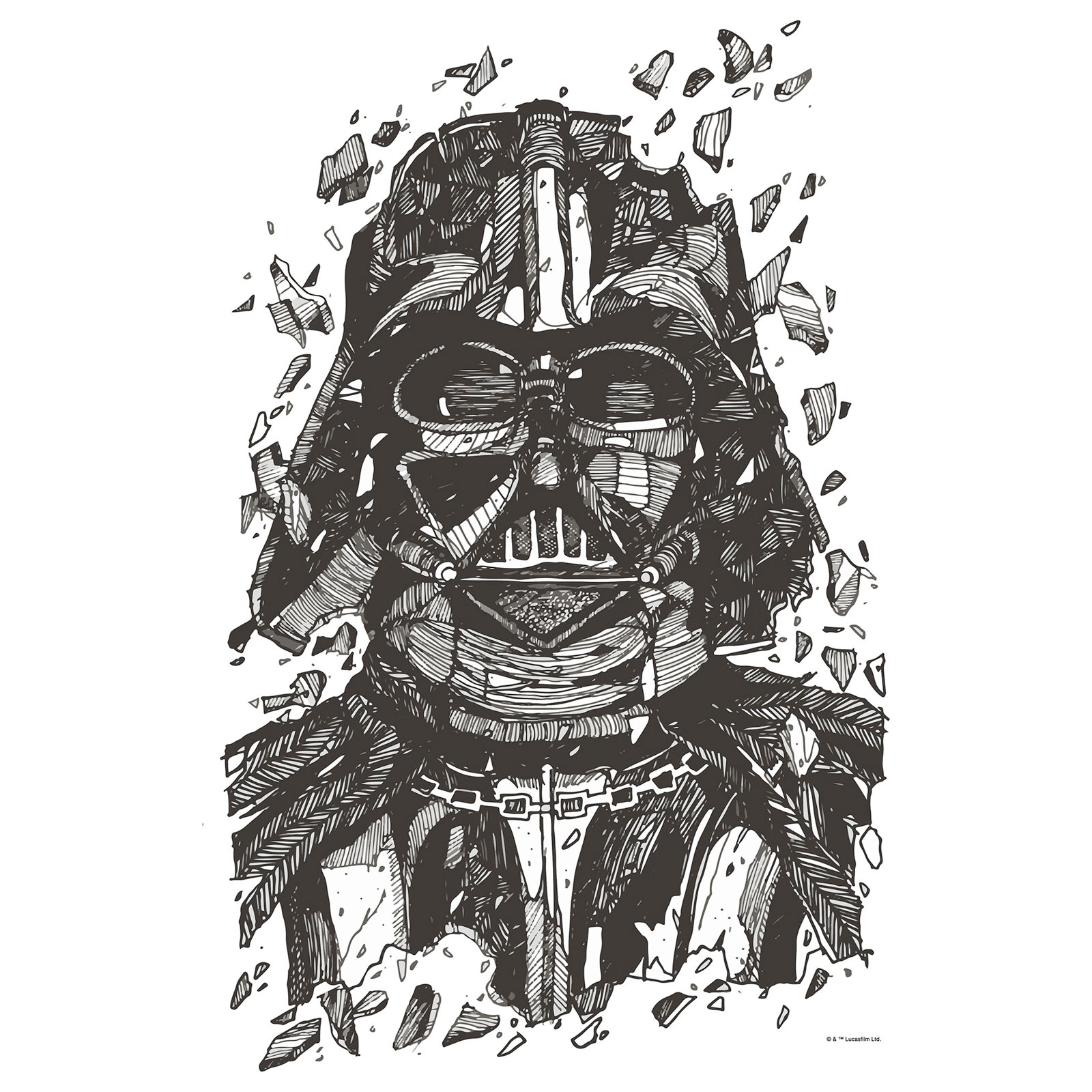 Komar  Wandbild Star Wars Darth Vader Drawing 40x50 cm Bild 2